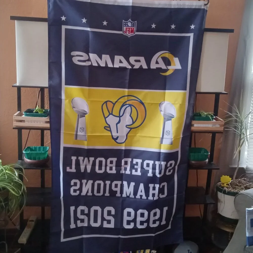 Los Angeles Rams Super Bowl Champion NFL 3X5 Feet Flag Banner Pole or Wall Decor